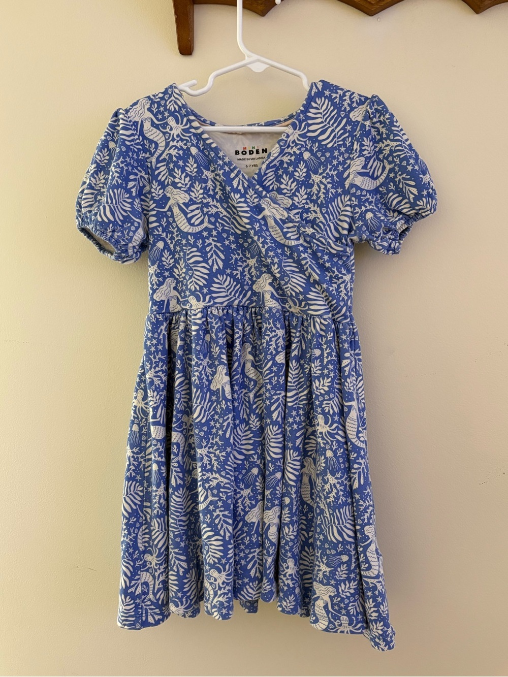Mini Boden Blue Mermaid Dress Size 6-7Y